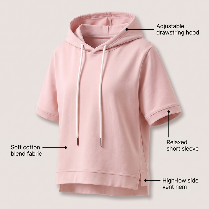 ALISON SHORT SLEEVE HOODIE