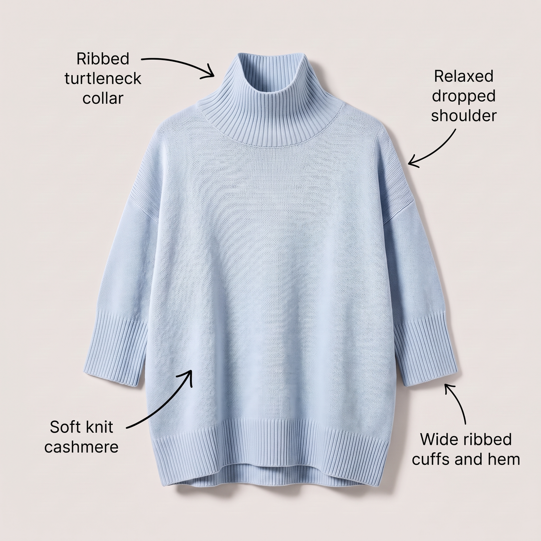 ARIA OVERSIZED TURTLENECK SWEATER