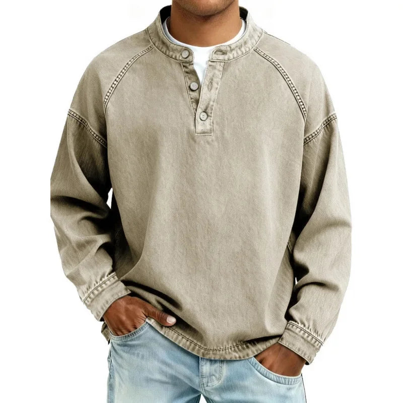 Stanley | Vintage Henley Denim Shirt