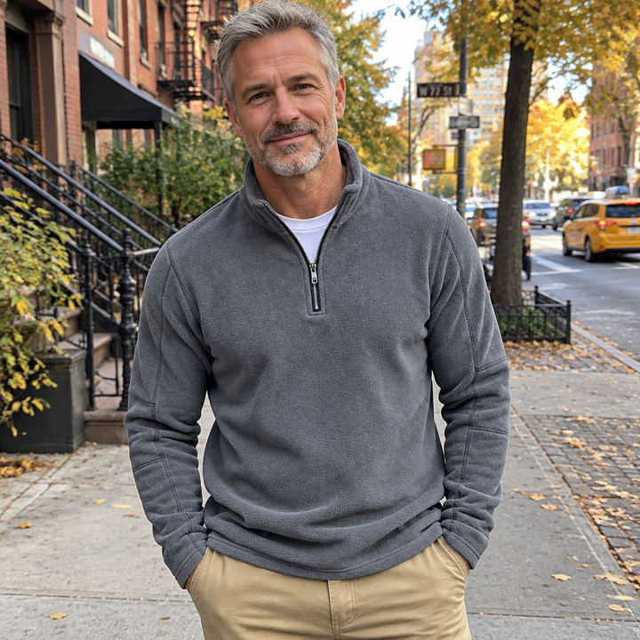 Freddie | Half-Zip Jumper with Stand Collar