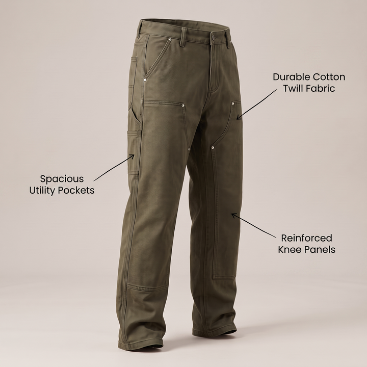 RUGGED WORKWEAR STRAIGHT-LEG UTILITY PANTS