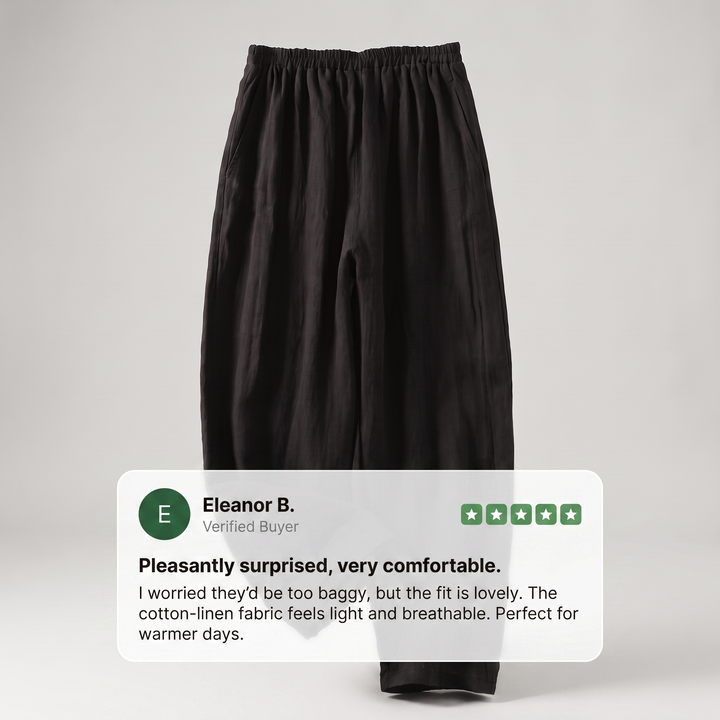 SOPHIA FLOW COTTON LINEN PANTS